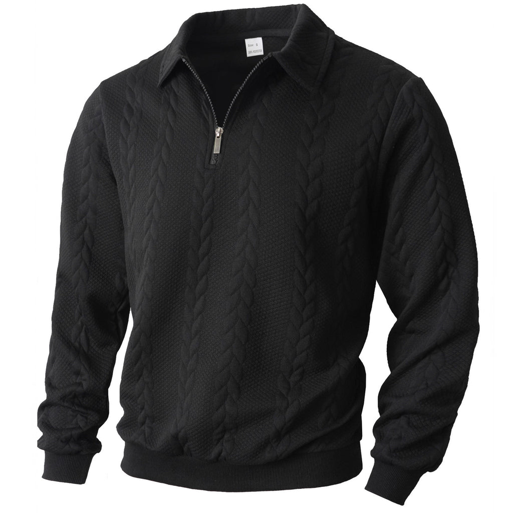 Mens Casual Sporty Half-zip Hoodie