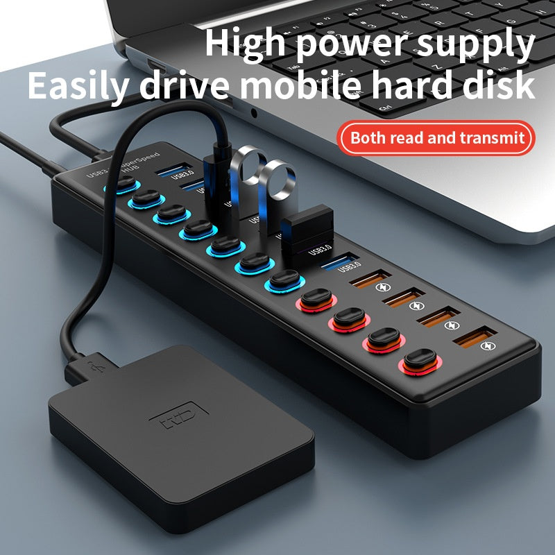 11-in-1 Laptop Docking Station With Splitter Cable