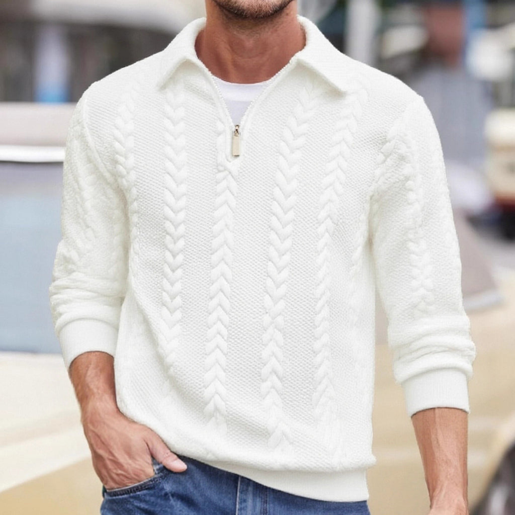 Mens Casual Sporty Half-zip Hoodie