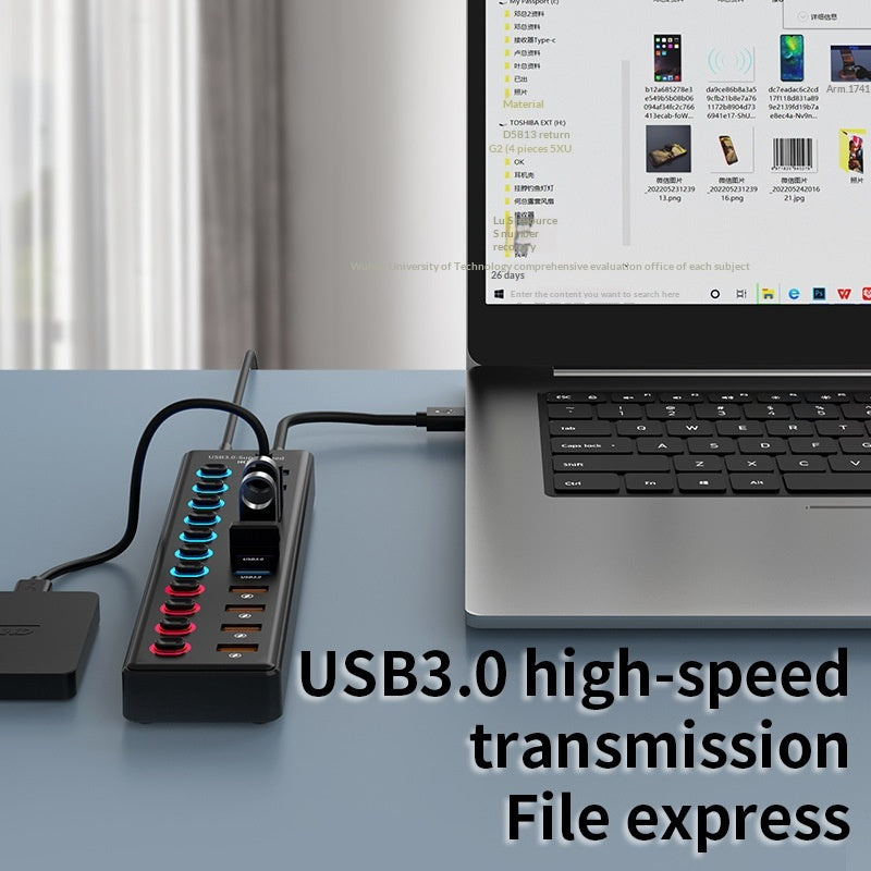 11-in-1 Laptop Docking Station With Splitter Cable