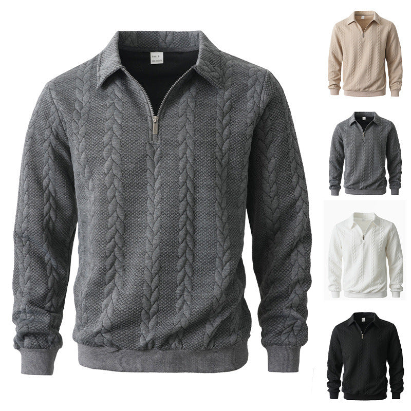 Mens Casual Sporty Half-zip Hoodie